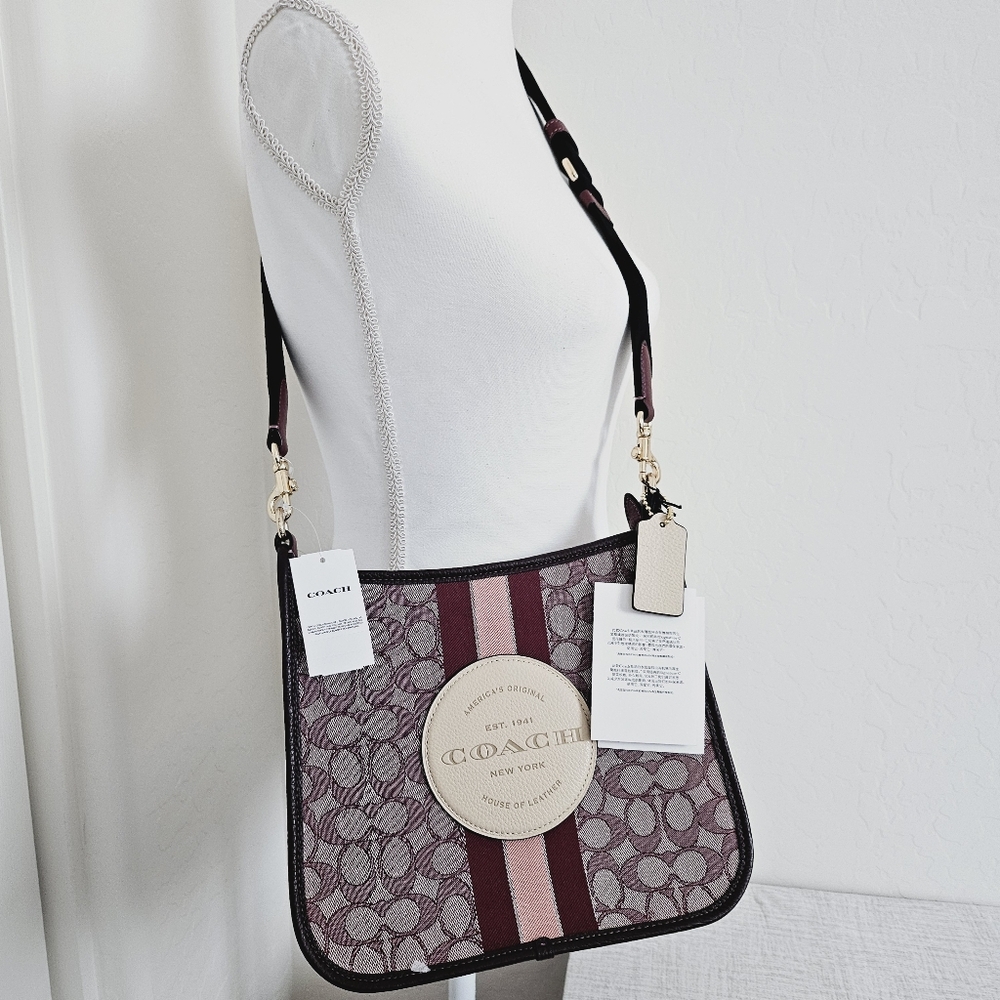🆕COACH Dempsey File Bag In Signature Jacquard With Stripe And Coach Patch CA195 - Picture 11 of 12